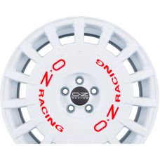 OZ RALLY RACING Race White + Red Lettering R17 W7 PCD4x98 ET35 DIA58.1