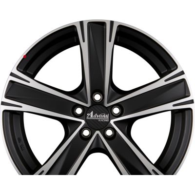 Диски ADVANTI RACING RACCOON (ADV14) BLACK - Schwarz Matt Poliert R17 W7.5 PCD5x110 ET38 DIA65.1