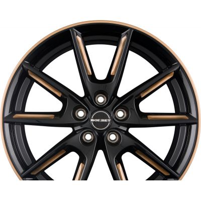 Диски Borbet LX Black Glossy Gold Spoke Rim