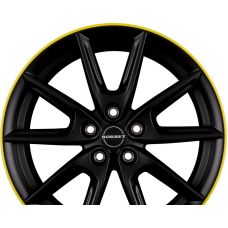 BORBET LX Black Matt Rim Yellow R19 W8 PCD5x112 ET50 DIA66.6