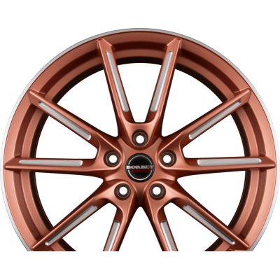 Диски BORBET LX Copper Matt Spoke Rim Polished R19 W8 PCD5x114.3 ET50 DIA72.5