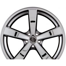 DIEWE WHEELS TRINA II PLATININOX - Platin Matt mit Edelstahlinlays R18 W8 PCD5x114.3 ET35 DIA76