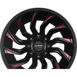 LC-OF12 Glossy Black Red Spokes