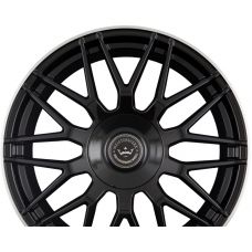 MEISTERWERK WHEELS MW17 Black Matt Lip Polished R19 W8.5 PCD5x112/120 ET45 DIA72.6