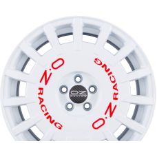 OZ RALLY RACING Race White + Red Lettering R17 W8 PCD5x100 ET35 DIA68