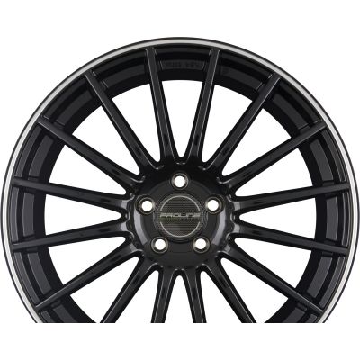 Диски ProLine Wheels PXW Black Rim Polished R18 W8 PCD5x112 ET48 DIA66.6
