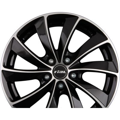 Диски RIAL LUGANO Diamant-Schwarz Frontpoliert R17 W7.5 PCD5x114.3 ET47 DIA70.1