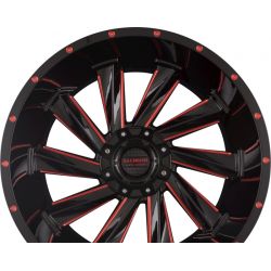 LC-OF10 Black Red Milled