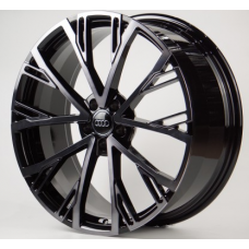 Replica Audi (A2110264) 8,5x21 5x112 ET43 DIA66,6 (gloss black dark machined face)