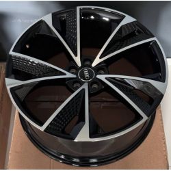 Audi (A5456) gloss black machined face