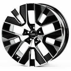 Replica Audi (A624) 9x20 5x112 ET35 DIA66,6 (black machined face)
