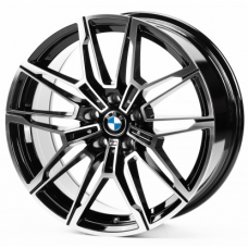 Replica BMW (B1677) 8x18 5x112 ET25 DIA66,6 (gloss black machined face)