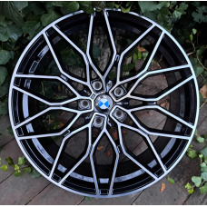 Replica BMW (B872) 9,5x20 5x120 ET40 DIA72,6 (black machined face)