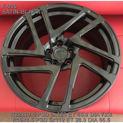 Диски Vissol F-906 10,5x22 5x120 ET45 DIA72,6 (satin black)