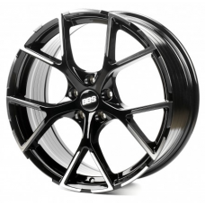Flow Forming FF599 7,5x17 5x100 ET42 DIA56,1 (gloss black machined face)