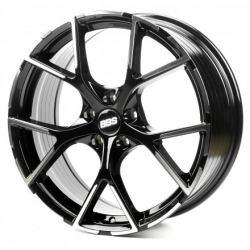 FF599 gloss black machined face
