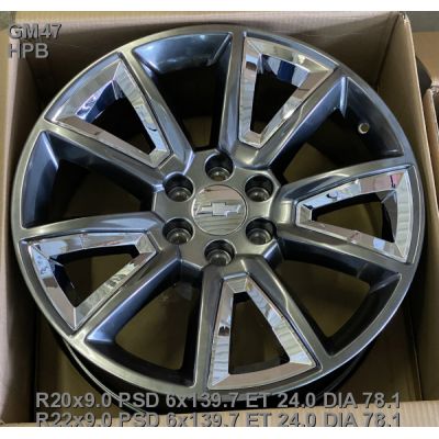 Диски Replica Chevrolet (GM47) 9x20 6x139,7 ET24 DIA78,1 (HPB)
