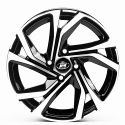 Hyundai (HND1645) gloss black machined face