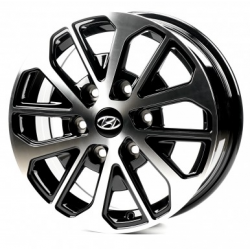 Hyundai (HND6128) gloss black machined face