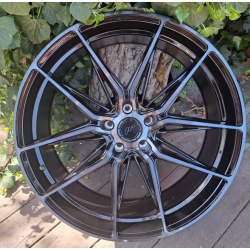 JR44 black machined tinted face