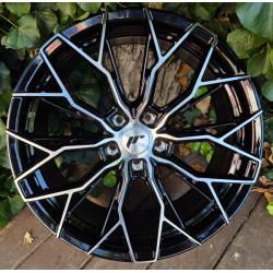 JR49 gloss black machined face