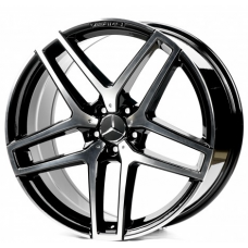 Replica Mercedes (MR001-05) 11x21 5x112 ET38 DIA66,6 (black machined face)