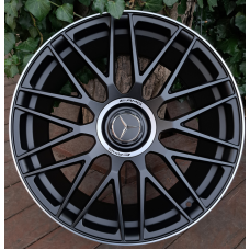 Replica Mercedes (MR01) 10x22 5x112 ET45 DIA66,6 (matt black lip polished)