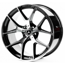 Replica Mercedes (MR021-057) 9,5x20 5x112 ET22 DIA66,6 (black machined face)