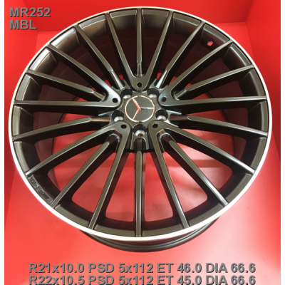 Диски Replica Mercedes (MR252) 10,5x22 5x112 ET45 DIA66,6 (MBL)