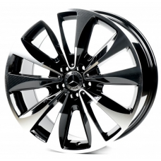 Replica Mercedes (MR282) 9x20 5x112 ET57 DIA66,6 (gloss black machined face)