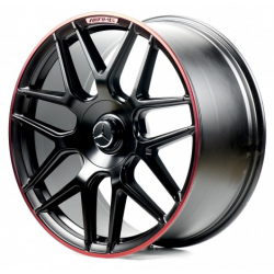 Mercedes (MR8010) matt black red lip