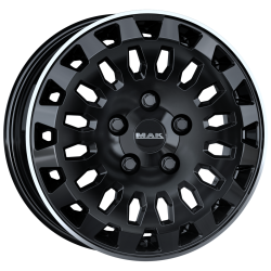 Overland gloss black mirror ring