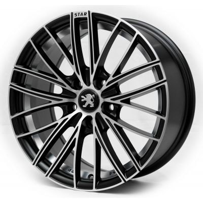 Диски Replica Peugeot (RD-S4) 7x16 5x108 ET35 DIA73,1 (matt black polished undercut)