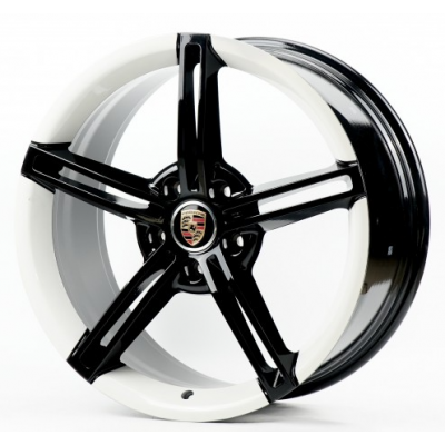 Диски Replica Porsche (PR886) black white flange