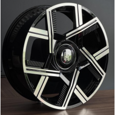 Replica Forged Rolls Royce (RR001) 9x23 5x112 ET30 DIA66,6 (gloss black machined face)