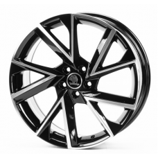 Replica Skoda (SK0262) 7,5x18 5x100 ET45 DIA57,1 (black machined face)