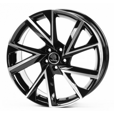 Диски Replica Skoda (SK0262) black machined face