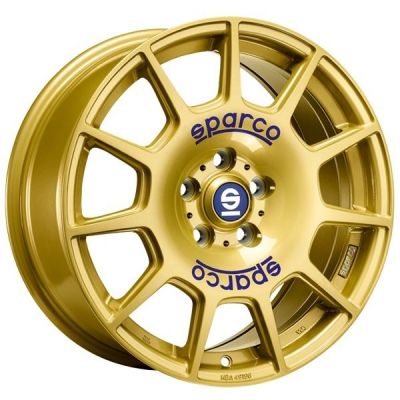 Диски SPARCO TERRA Race Gold + Blue Lettering R17 W7.5 PCD5x100 ET48 DIA63.4
