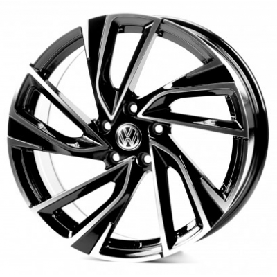 Диски Replica Volkswagen (VV5481) black machined face