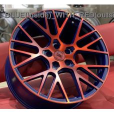 WS FORGED WS2106 MATTE_BLUE(inside)_WITH_RED(outside)_FACE_FORGED R20 W9.5 PCD5x114.3 ET30 DIA70.5