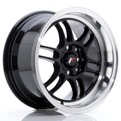 Диски JAPAN RACING JR7 Glossy Black Machined Lip R15 W8 PCD4x100/114.3 ET35 DIA73.1