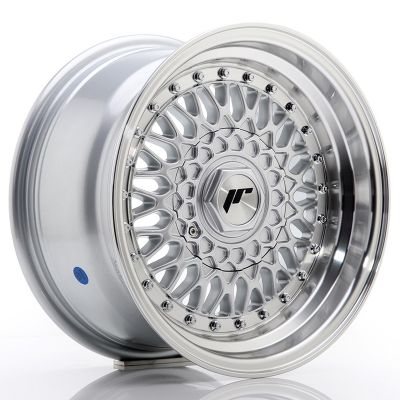 Диски JAPAN RACING JR9 Silver Machined Lip+Silver Rivets R15 W8 PCD4x100/108 ET20 DIA74.1